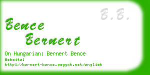 bence bernert business card